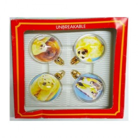 Trim-A-Home Unbreakable Christmas Ornaments Alaska/Antarctica Wildlife Set of 4