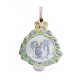 Precious Moments Ornament Im Sending You A White Christmas Girl Mailing Snowball 339873L