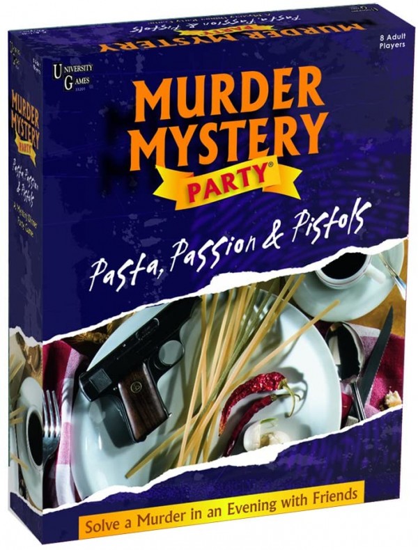 Murder Mystery Party Games - Pasta, Passion & Pistols, Host Your Own Italian Restaurant Murder Mystery Dinner for 8 Adult Players, Solve the Case with Crime Scene Clues, 18 Years and Up