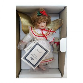 Vintage 1992 Gorham Merriel Littlest Christmas Angel Ornament 8.5 Inch