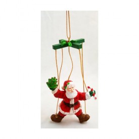 Santas Best Christmas Charmers Collectible Marionette Santa Ornament