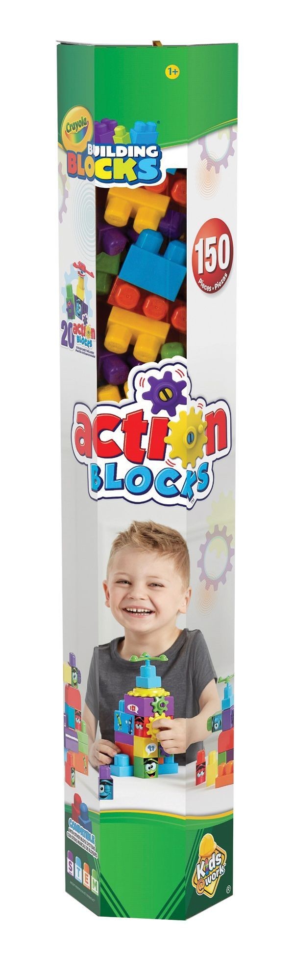 Kids at Work 150-Pc. Crayola Action Building Blocks Set
