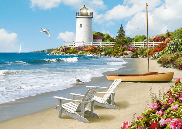 Ravensburger Sunlit Shores Large Format 300 Piece Jigsaw Puzzle for Adults – Every Piece is Unique, Softclick Technology Means Pieces Fit Together Perfectly