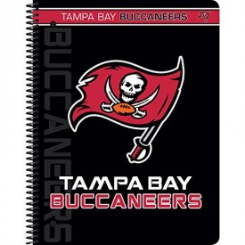 C.R. Gibson 1-Subject Spiral Notebook, Tampa Bay Buccaneers, Black (N942288WM)