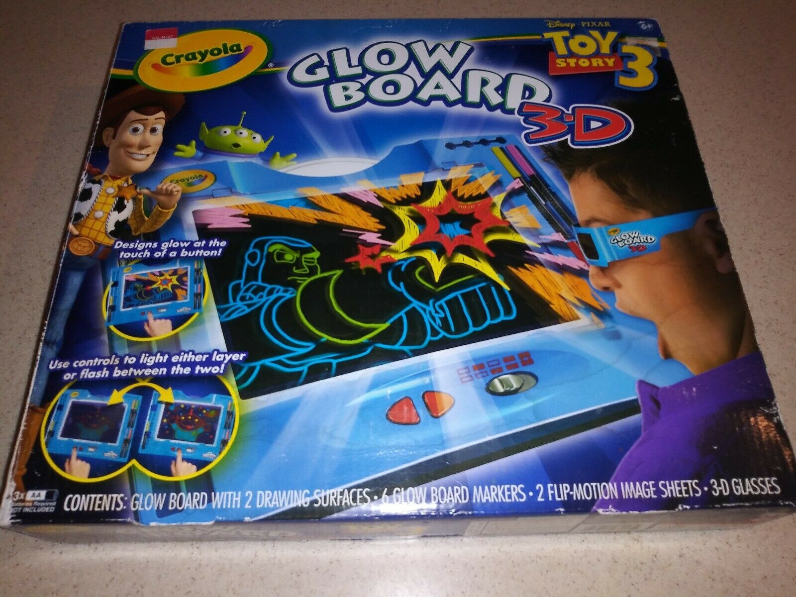Download TOY STORY 3 Crayola Glow Board 3D Coloring & Drawing Board Activity Set Kit | Nokomis Bookstore ...