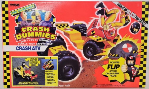 Vintage 1991 TYCO Crash Dummies ATV Includes Flip Crash Dummy Action Figure