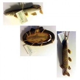 Gallerie II Rustic Lake Cabin Decor Wooden Fish Ornaments Lot of 3