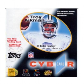 Topps CyberCard No. 4 1996 Series Troy Aikman (Multimedia CD)