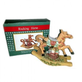 THC Hand Painted & Crafted Rocking Horse Christmas Collectible