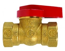 B & K Lever Handle Gas Ball Valve 1/2  Ips Forged Brass Chrome Plated Bulk