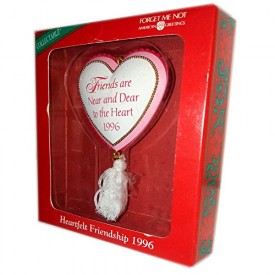 American Greetings Collectible Heartfelt Friendship 1996 Ornament No. FXOR-030T