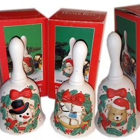 Porcelain Christmas Dinner Bells Set of 3 No. XT-94237