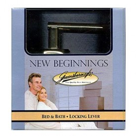 Polished Brass Locking Lever Door Knob Gainsborough Model 82174