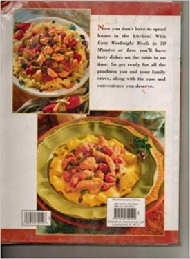 Easy Weeknight Meals in 30 Minutes or Less (Paperback)