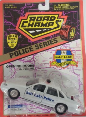 1996 Road Champs Police Series 1/43 Scale Emergency Vehicle Replica - Salt Lake City, Utah Police Car