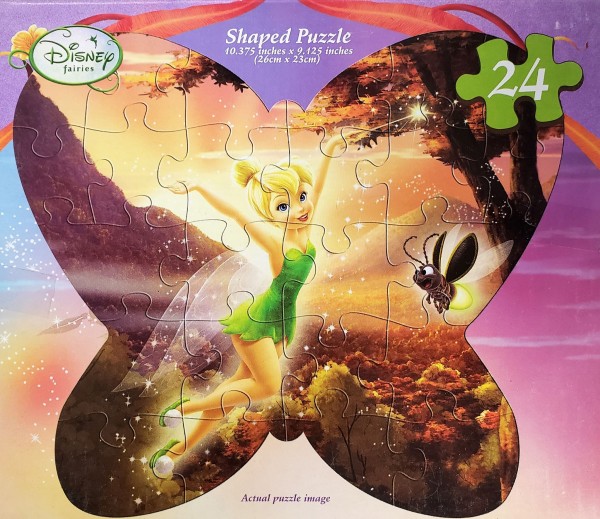 Disney Fairies TinkerBell and the Lost Treasure 24 Piece Butterfly Shaped Puzzle