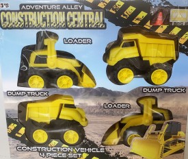 Adventure Alley Construction Central Vehicle Set 4 Piece