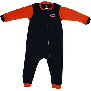 Chicago Bears Full Zip Toddler Blocked Blanket Sleeper Size: 5T