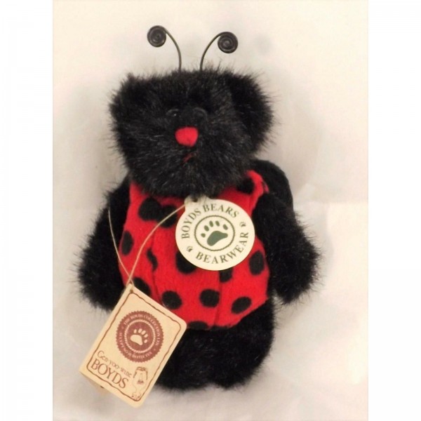 Boyds Bears Plush Ornament - Iddy Biddy Ladybug 6"