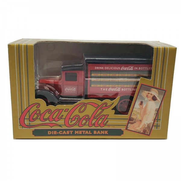 1993 Ertl Coca Cola Delivery Truck Die Cast Metal Coin Bank