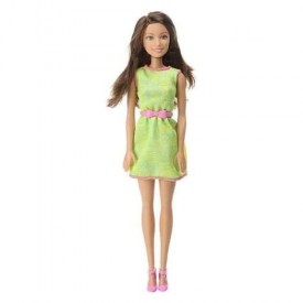 Barbie Mattel Year 2015 Friends Series 12 Inch Doll - TERESA (DGX63) in Green Dress with Pink Belt and Blue Heart Accessory