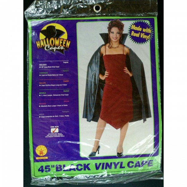 Rubie's Vintage Halloween Vampire/Dracula 45" Vinyl Cape With Collar