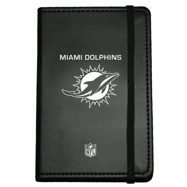 C.R. Gibson Small Leather Bound Journal, Miami Dolphins