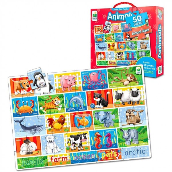 The Learning Journey: Jumbo Floor Puzzles - Animals - Extra Large Puzzle Measures 3 ft by 2 ft - Preschool Toys & Gifts for Boys & Girls Ages 3 and Up (881347)