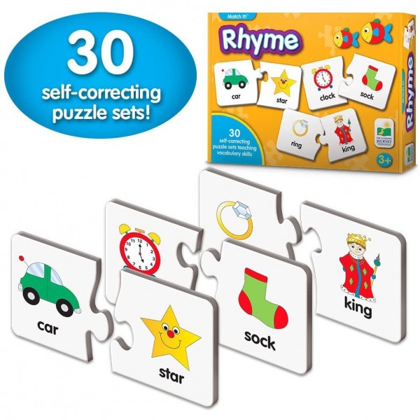 The Learning Journey: Match It! - Rhyme - 30 Self-Correcting Rhyming Words with Matching Images For Emerging Readers