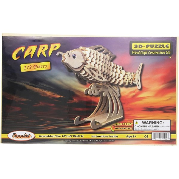 Puzzled, Inc. 3D Natural Wood Puzzle - Carp