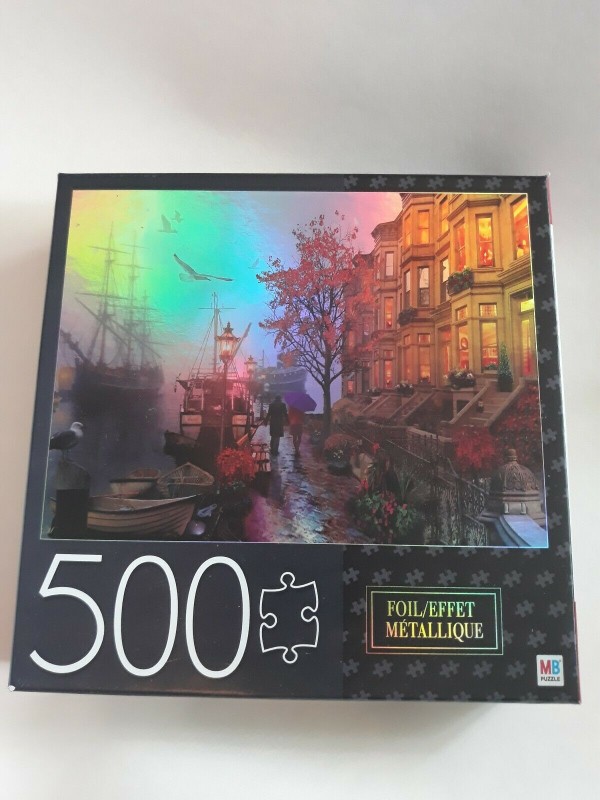 Milton Bradley Foil/Effect Metallique "Harbor/Port" 500 Piece Puzzle