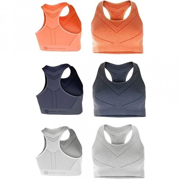 Crivit New Fitness Ladies Pack of 1 Gym Yoga Running Sports Bra Natural Evolution Size Large 46/48 (White)