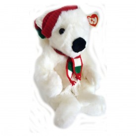 TY Classic Plush Beanie Buddy 1997 HOLIDAY BEAR the Bear