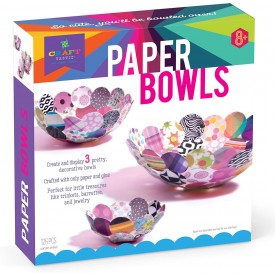 Craft-tastic – Paper Bowl Kit – Craft Kit Makes 3 Different-Sized Decorative Bowls