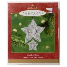 Pewter GUIDING STAR Hallmark Keepsake Ornament 2001 Double Stars Teacher Student