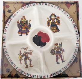 King of Hearts Chip & Dip Serving Dish Snack Tray