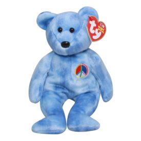 Ty Beanie Baby - Peace Bear Blue (2002)
