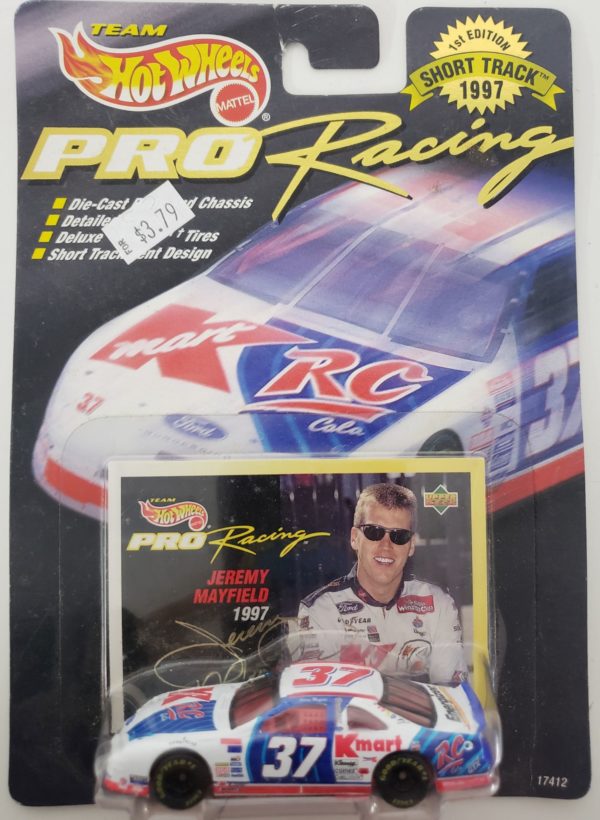 NASCAR #37 Jeremy Mayfield Kmart Ford Thunderbird 1997 Hot Wheels Collector Pro Racing 1st Edition 1:64 Diecast