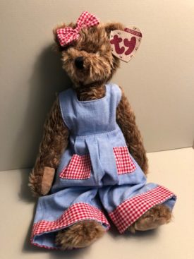 Rare Ty Attic Treasures Beanie Baby - Rebecca The Brown Bear