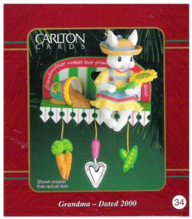Carlton Cards Heirloom Ornament Grandma Dated 2000