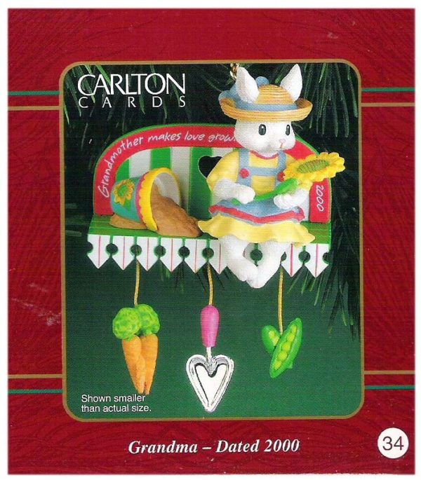 Carlton Cards Heirloom Ornament Grandma Dated 2000