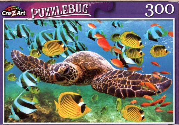 Puzzlebug Green Sea Turtle Cruising in the Ocean 300 Piece Puzzle