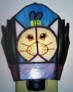 Nite Lite Stained Glass Cat