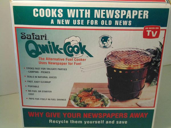 Qwik-Cook Alternative Fuel Cooker- Uses Newspaper for Fuel- "As Seen on TV"