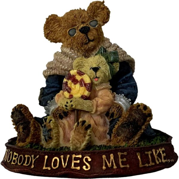 Boyds Bears Bearstone Resin Figurine - Nana Quignapple w/Taylor... If Mom Says No #228331