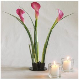 8 Inch Little Botanica Glass Flower Vase w/ Stand