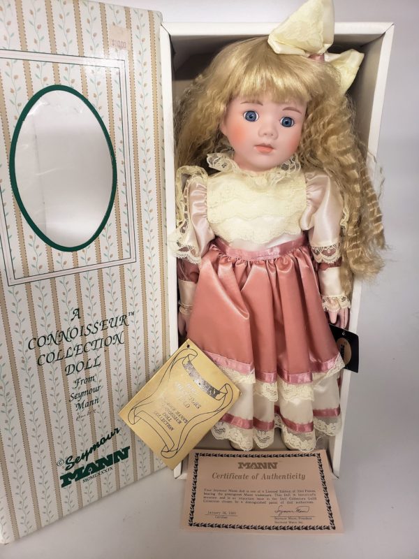 Vintage 1989 Seymour Mann Porcelain Doll Prairie Girl "Amber" Hand-Crafted 17"