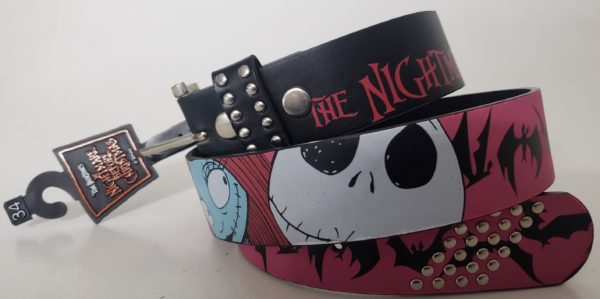 Tim Burtons The Nightmare Before Christmas Studded Leather Belt Size 34