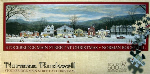 Norman Rockwell Main Street Stockbridge At Christmas 500 Piece Puzzle