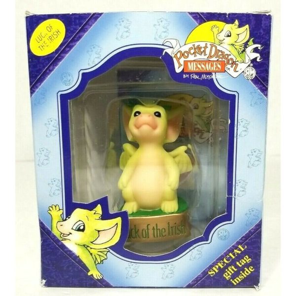 Pocket Dragon Messages In Box "Luck Of The Irish" 2000 St. Patrick's Day